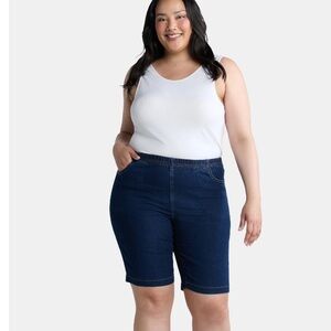 Women's Just My Size Blue Denim Bermuda Shorts Sz OX/XL New